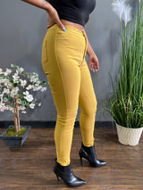 JC & JQ Super Stretch Disco Jeans (Mustard) GP2100-GB